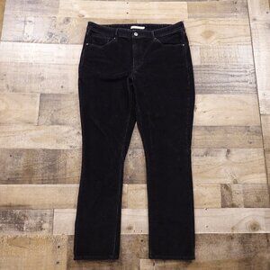 Levi's Classic Mid Rise Skinny Corduroy Pants Women's 33 Black